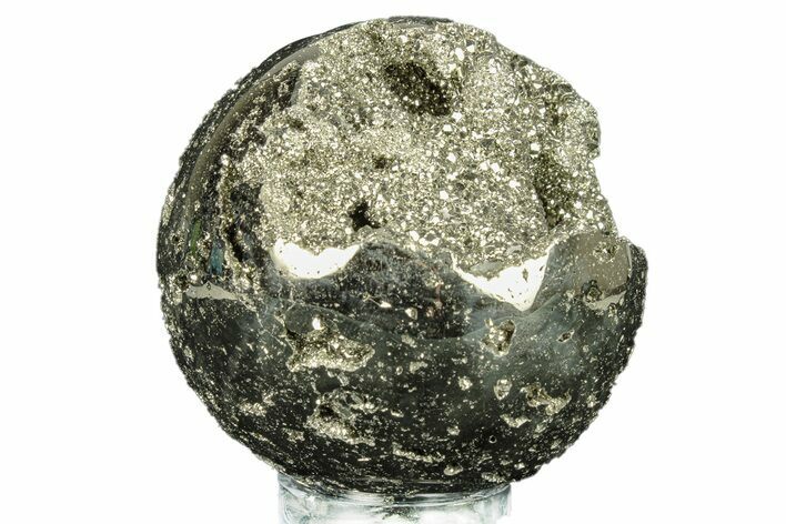 Polished Pyrite Sphere - Peru #264446